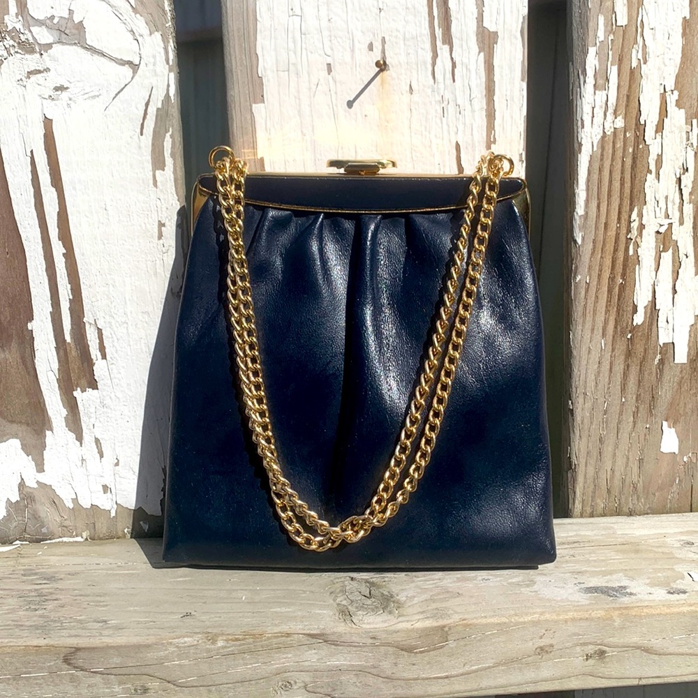 Vintage blue cocktail bag evening